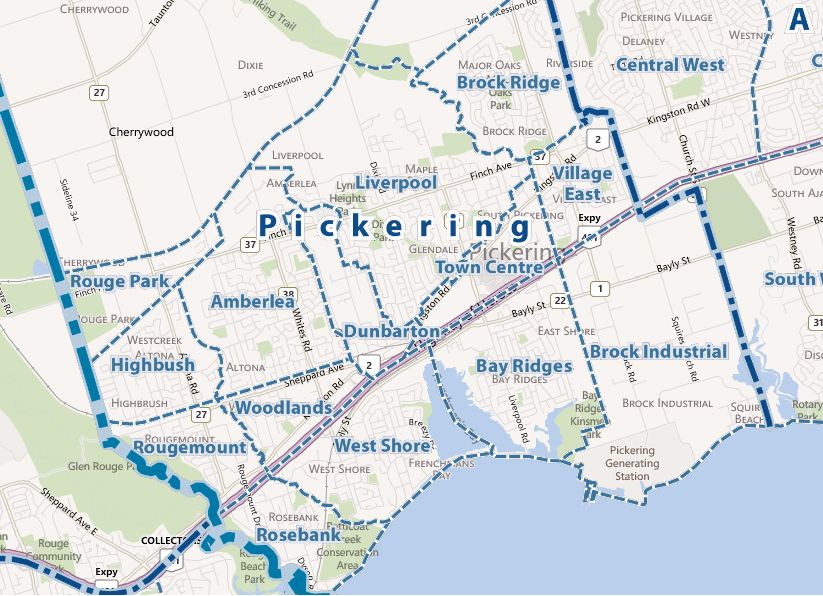 Pickering Map Ontario